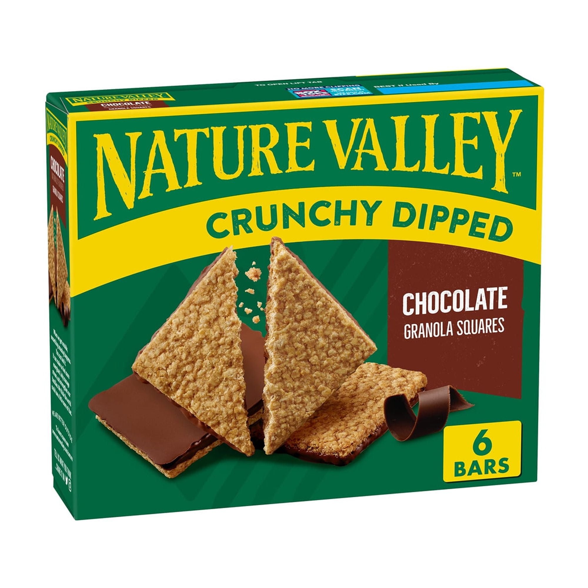 Pack of 2 - Nature Valley Crunchy Dipped Granola Squares, Oats And Chocolate, 6 Ct, 4.68 Oz