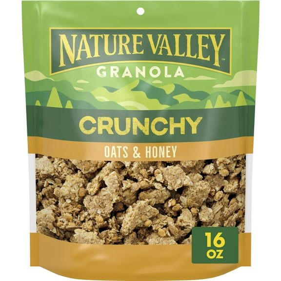 Pack of 2 - Nature Valley Crunchy Granola, Oats And Honey, Resealable Bag, 16 Oz