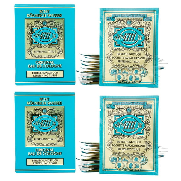 Pack of 2 New 4711 by Muelhens for Unisex - 10 Pc Refreshing Bath Tissues
