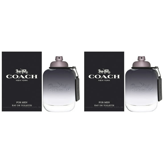 Pack of 2 New Coach For Men Eau De Toilette Spray, Cologne for Men, 3.3 Oz
