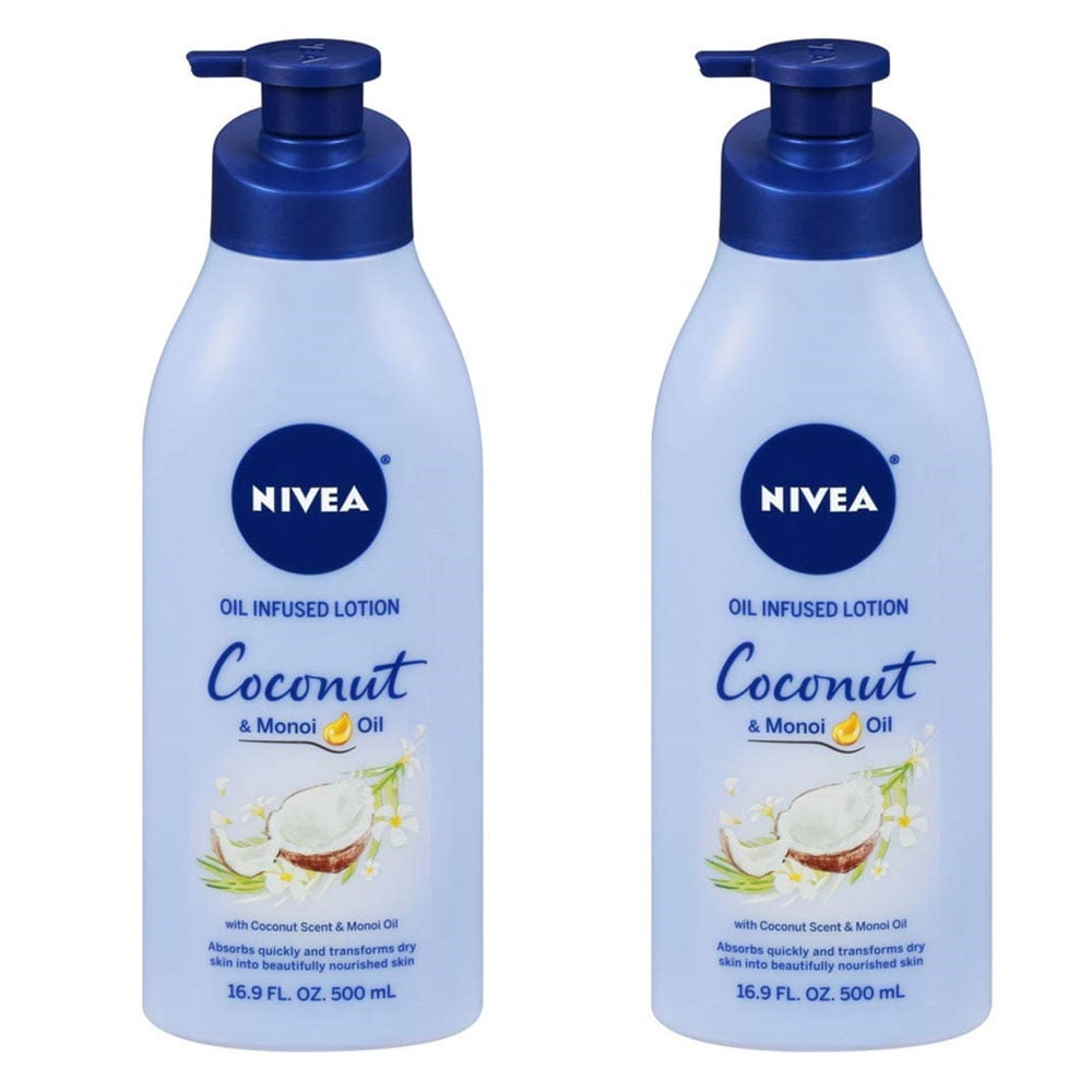 Pack of (2) Nivea Lotion Coconut And Monoi Oil Infused 16.9 Ounce
