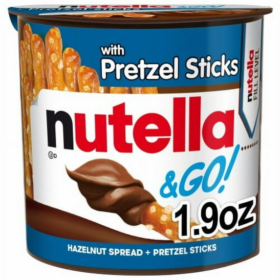Nutella & GO! Hazelnut and Cocoa Spread with Pretzel Sticks Snack Pack 1.9 oz - Pack of 2