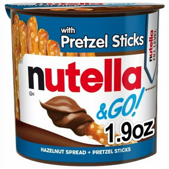 Nutella & GO! Hazelnut and Cocoa Spread with Pretzel Sticks Snack Pack 1.9 oz - Pack of 2