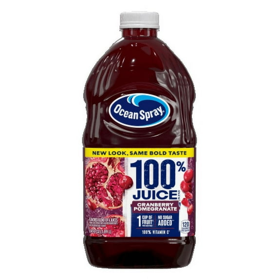 Pack of 2 - Ocean Spray 100% Cranberry Pomegranate Juice 64 fl oz