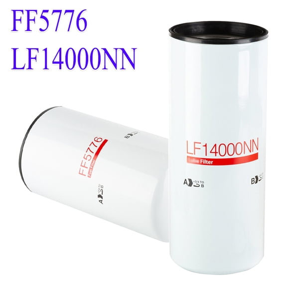 Pack of 2 Oil Fuel Filter Change Kit Fits For Cummins ISX LF14000NN FF5776