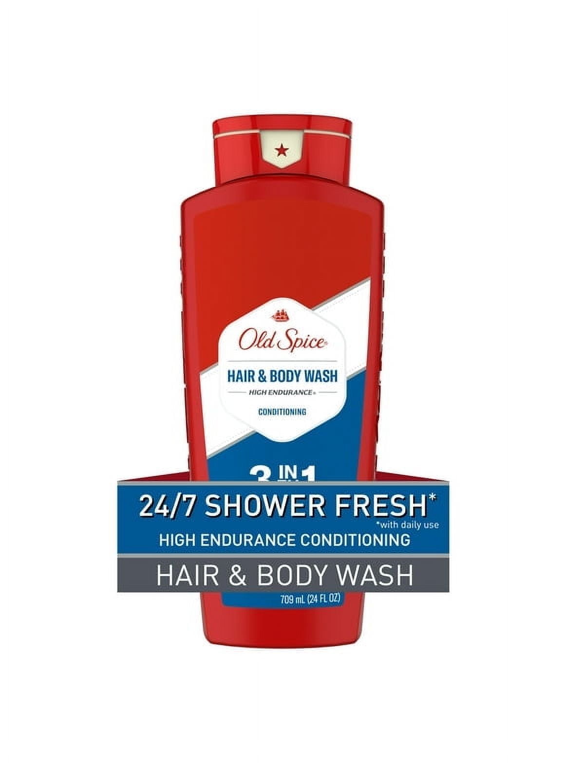 Pack of 2 Old Spice High Endurance Men's 3-in-1 Shampoo Conditioner & Body Wash, 24 fl oz