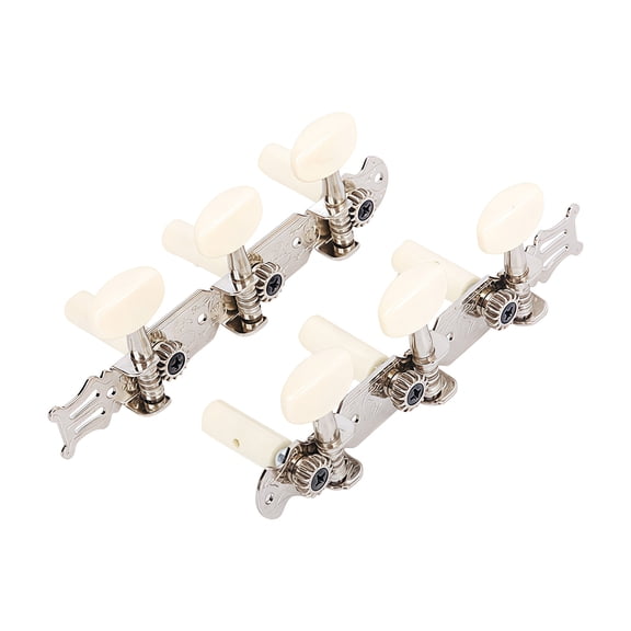 Pack of 2 Open Back Tuning Machines Corrosions Resistant Guitar Part Metal String Tuner for Acoustic Guitar and Ukulele