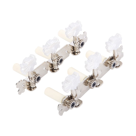 Pack of 2 Open Back Tuning Machines Corrosions Resistant Guitar Part Metal String Tuner for Acoustic Guitar and Ukulele