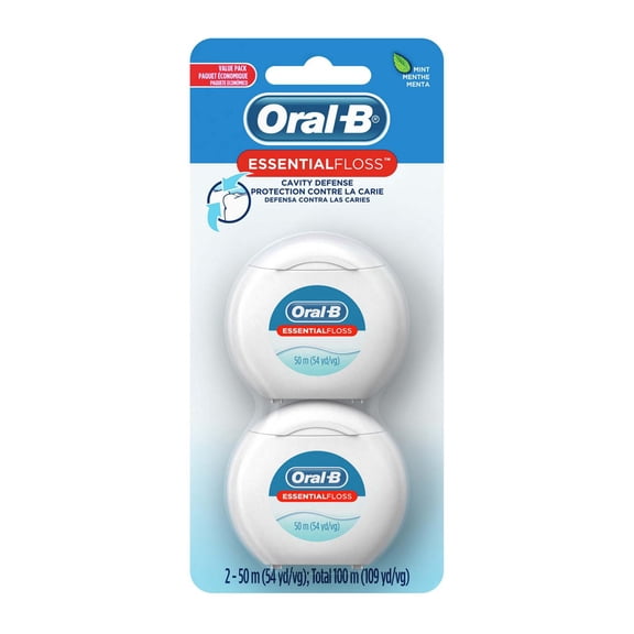 Oral-B EssentialFloss Cavity Defense Dental Floss - Mint - 109 yd- Pack of 2