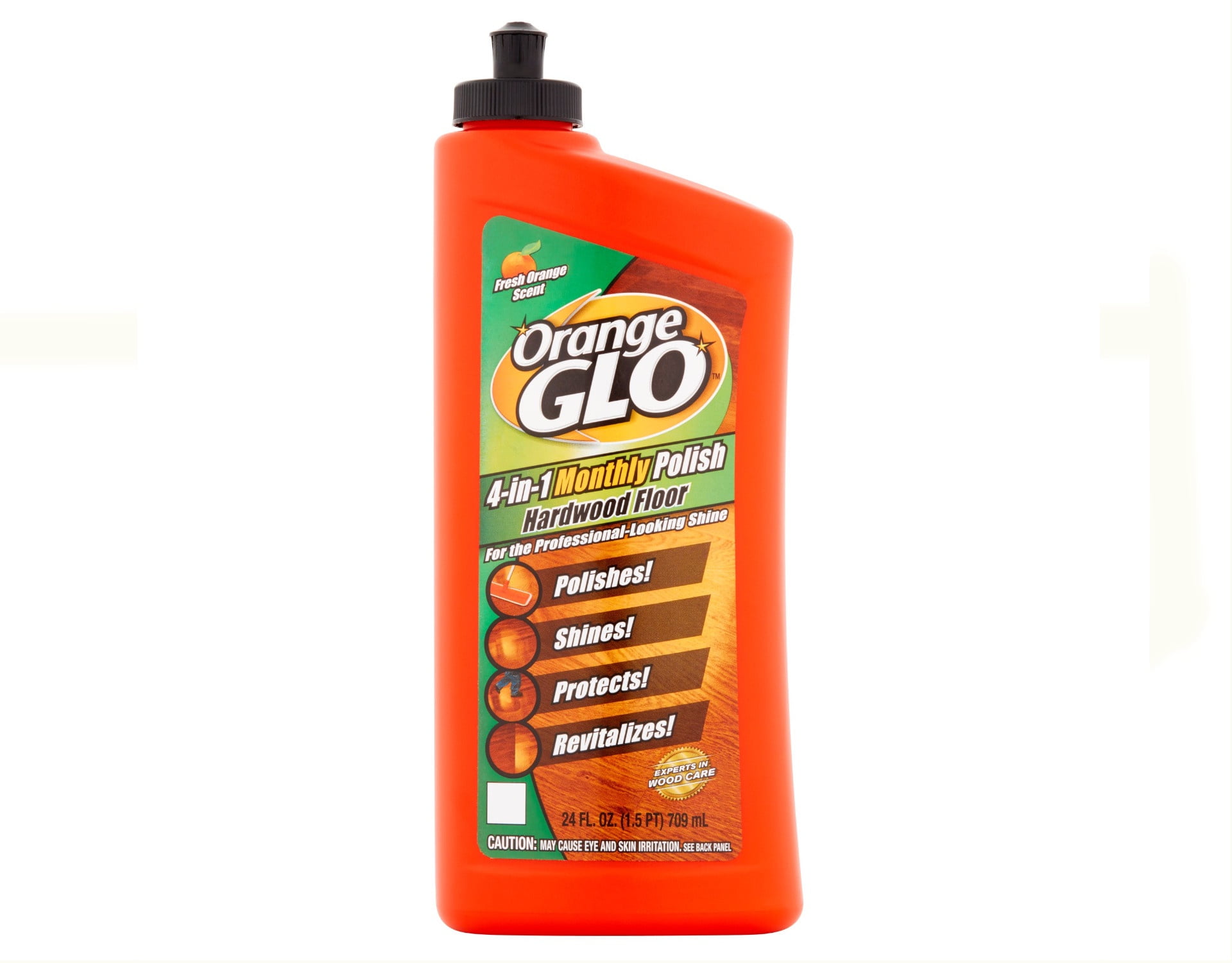 Orange Glo 4-in-1 Hardwood Floor Cleaner and Polish, 24 fl oz, Pack of 2