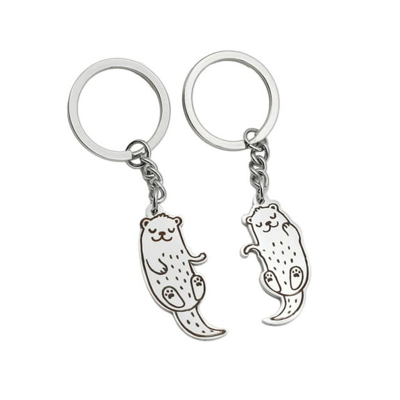 Pack of 2 Otters Souvenir Keychain Fashion Key Holder Multifunctional Accessories Key Holder Suitable for Keys Bag