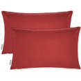 thumbnail image 1 of Pack of 2 Outdoor Decorative Throw Pillows 12 x 18 inch Solid Red Lumbar Pillows (12" x 18" Solid, Red), 1 of 7