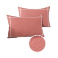 thumbnail image 1 of Pack of 2 Outdoor Pillow Covers, Peach Solid Waterproof Square Throw Pillowcase Cushion Decorative Pillow Covers for Couch Patio Tent, 20x12 in, 1 of 6