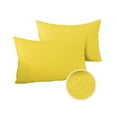 thumbnail image 1 of Pack of 2 Outdoor Pillow Covers, Yellow Waterproof Square Throw Pillowcase Cushion Decorative Pillow Covers for Couch Patio Tent, 20x12 in, 1 of 6