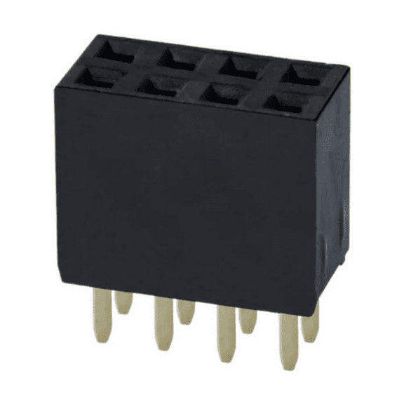 Pack of 2 PPPC042LFBN-RC Connector 8 Position Header 0.100 (2.54mm) Through Hole Gold