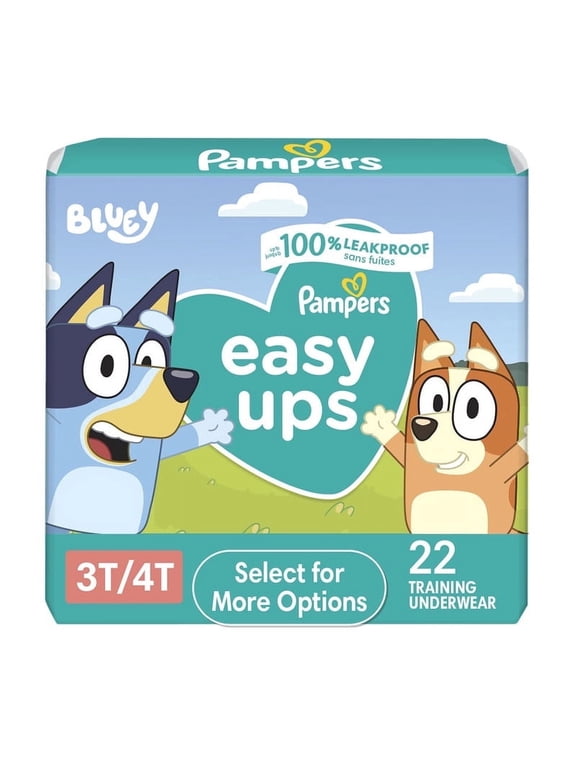 Pack of 2 Pampers Easy Ups Bluey Training Pants Toddler Boys Size 3T/4T 22 Count