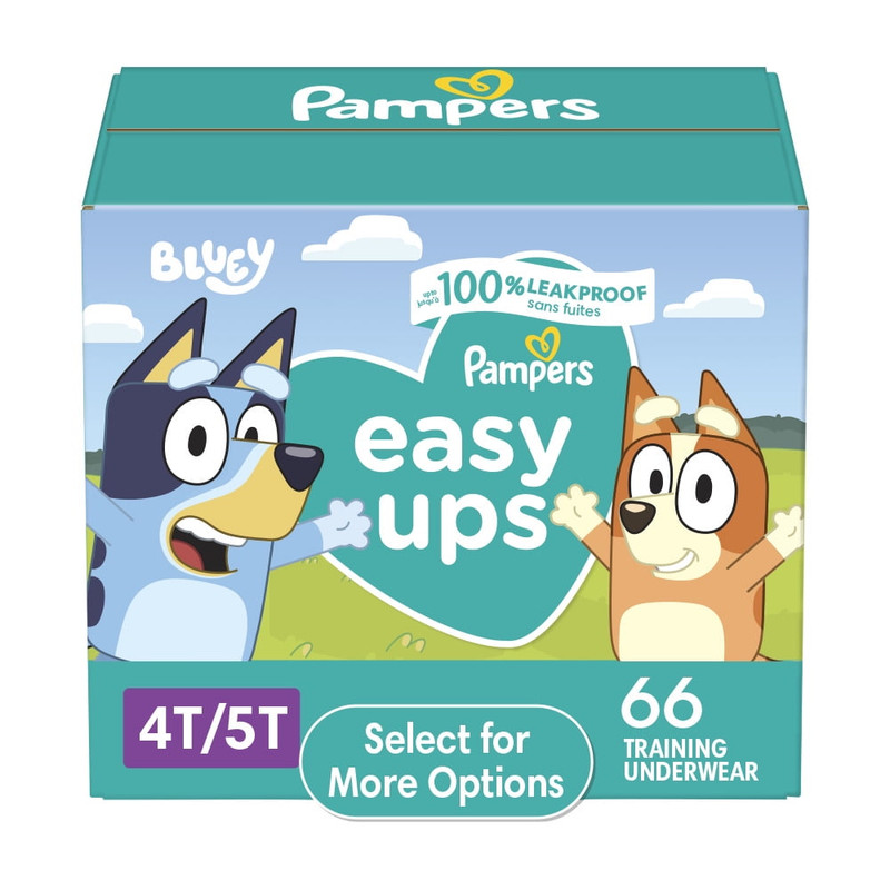 Pack of 2 Pampers Easy Ups Bluey Training Pants Toddler Boys Size 4T/5T 66 Count