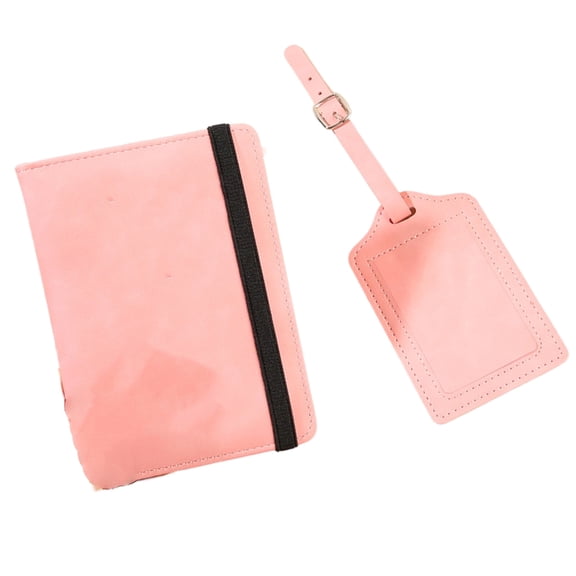 Pack of 2 Passports and Luggage Labels Set Including Quick View Window Secure Storage for Business Travel