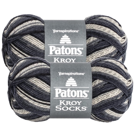 (Pack of 2) Patons Kroy Socks Yarn-Eclipse Stripes