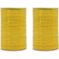 thumbnail image 1 of Pack of 2 Pearlized Raffia Ribbon Rolls 200 Yards for Kraft Packaging and Decoration (Gold), 1 of 4