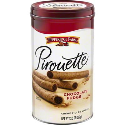 Pack of 2 - Pepperidge Farm Pirouette Crme Filled Wafers Chocolate Fudge Cookies, 13.5 oz