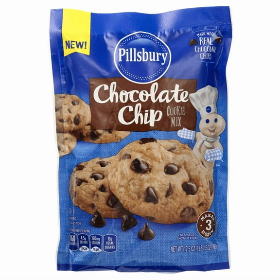 Pack of 2 Pillsbury Chocolate Chip Cookie Mix, 17.5 oz