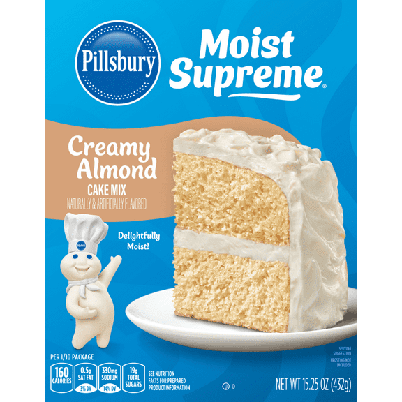 Pack of 2 Pillsbury Creamy Almond Cake Mix 15.25 Oz