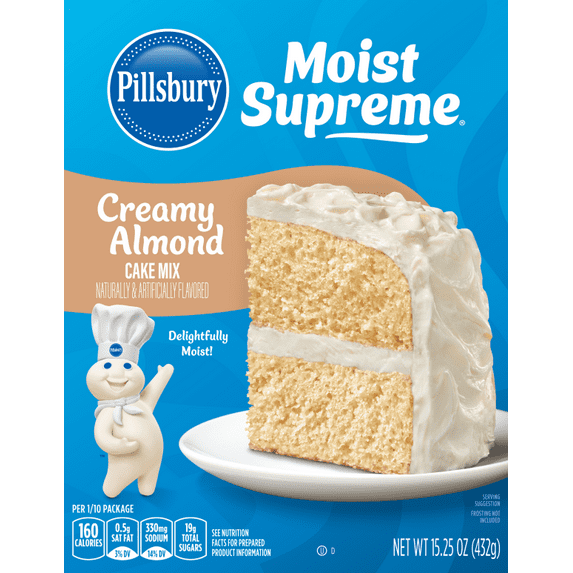 Pack of 2 Pillsbury Creamy Almond Cake Mix 15.25 Oz