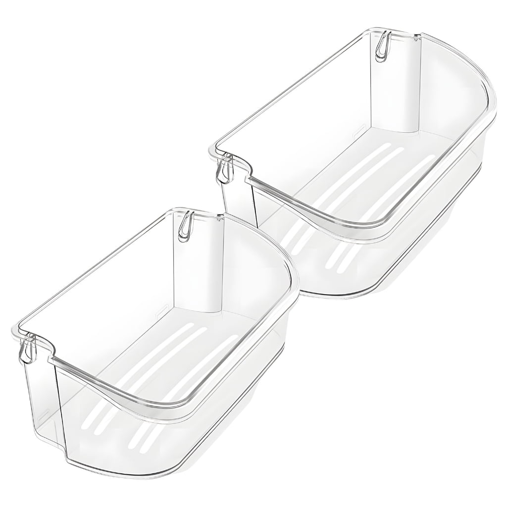 Pack of 2 Plastic Refrigerator Storage Container Large Capacity Simple Setup