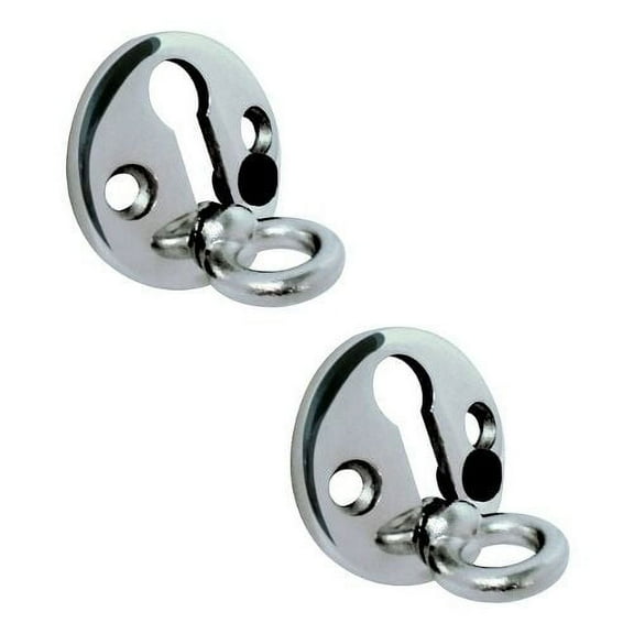 Pack of 2 Polished Stainless Steel Fender Locks for Boats - Add Fenders Anywhere