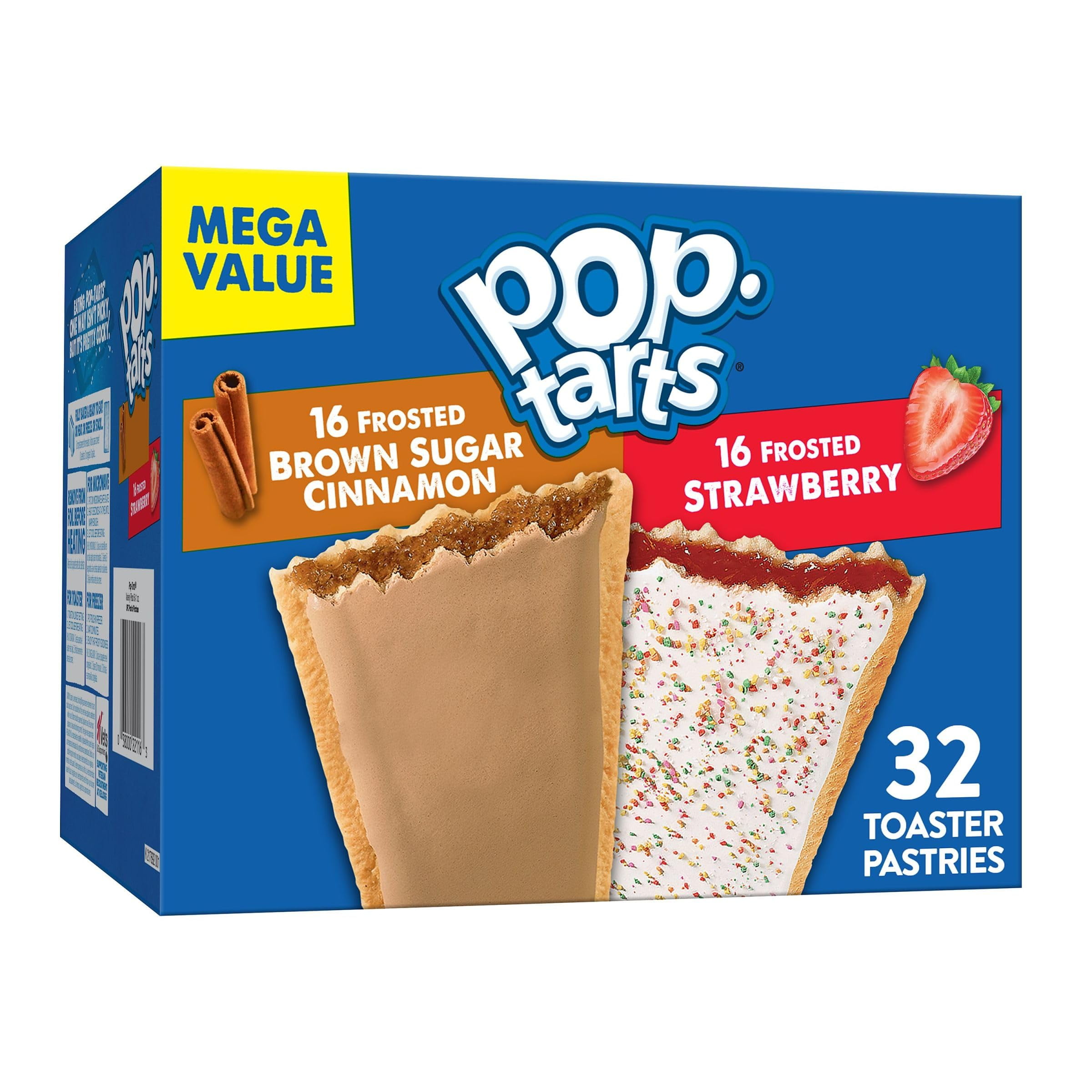 Pack of 2 - Pop-Tarts Toaster Pastries, Breakfast Foods, Kids Snacks, Variety Pack, 54.1Oz Box (32 Pop-Tarts)