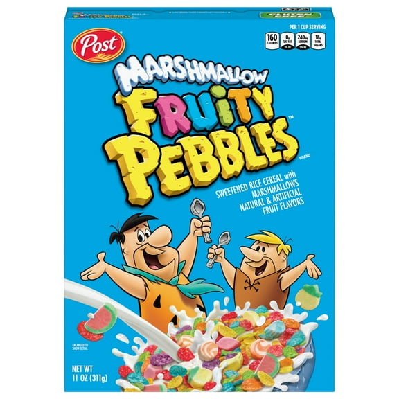Pack of 2 Post Marshmallow Fruity Pebbles Cereal, 11 oz (Package May Vary)