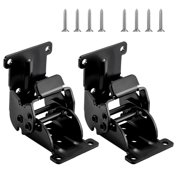Pack of 2 Practical Iron Locking Hinges Convenient for Folding Tables and Cabinets Sturdy Concealed Designs Daily Use