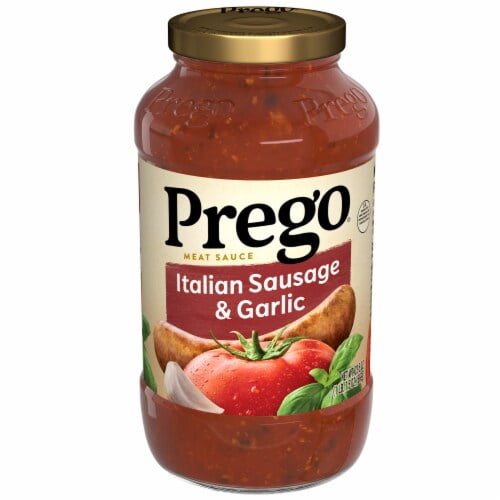 Pack of 2 - Prego Italian Sausage & Garlic Meat Sauce 23.5 oz Packaging May Vary