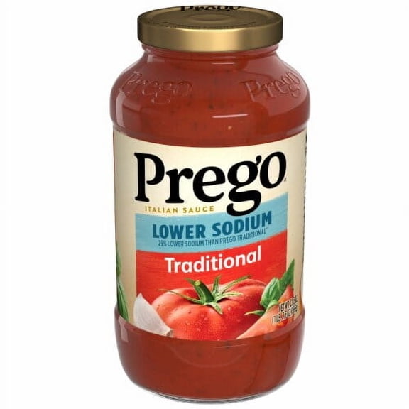 Prego Traditional Lower Sodium Pasta Sauce 23.5 oz - Pack of 2