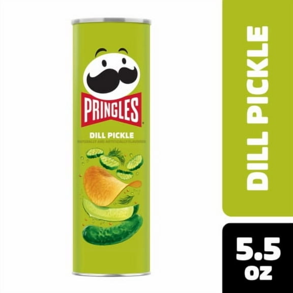 Pringles Dill Pickle Potato Crisps Chips 5.5 oz - Pack of 2