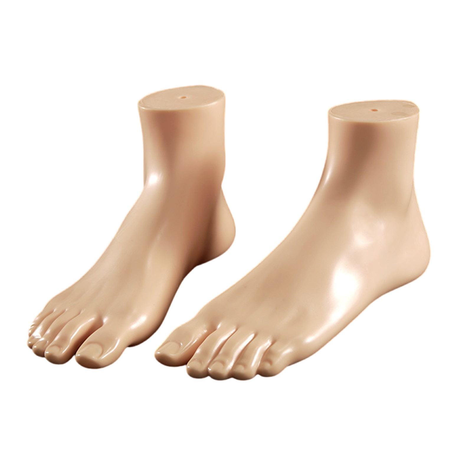 Pack of 2 Professional PVC Foot Mannequin Shoe Exhibition Foot Model for Footwear Presentation Academic Demonstration