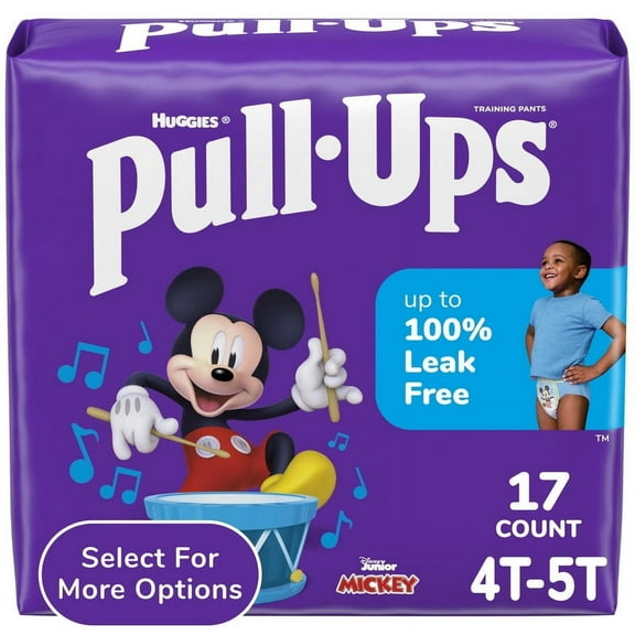 Pack of 2 Pull-Ups Boys' Potty Training Pants, 4T-5T (38-50 lbs), 17 Count