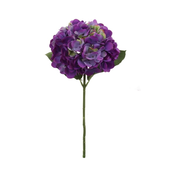 Pack of 2 Purple Hydrangea Artificial Silk Flowers 18 Faux Floral Stems with Lifelike 7 Blooms for Home & Wedding Dcor