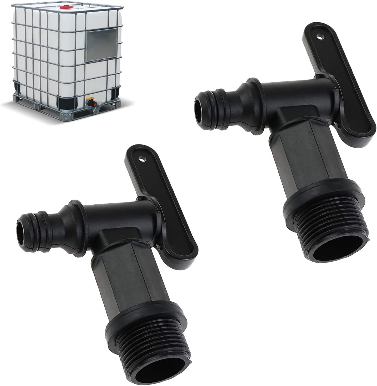 Pack of 2 Pushin Plastic Back Tank Faucet, Plastic Replacement Faucets