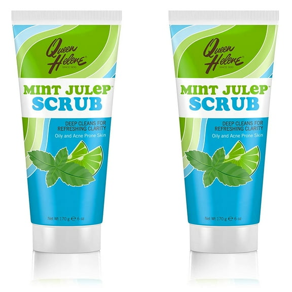 Pack of (2) Queen Helene Facial Scrub, Mint Julep, 6 Oz (Packaging May Vary)