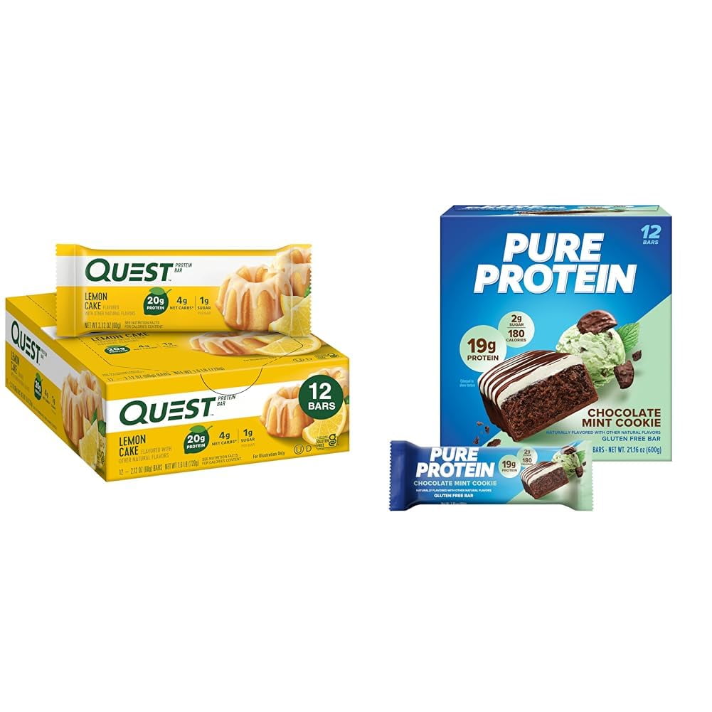 Pack Of Quest Nutrition Lemon Cake Protein Bars Count Pure Protein Chocolate Mint