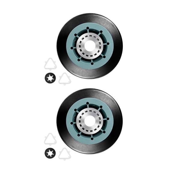 Pack of 2 Quiet Operations Dryer Support Rollers Set Easy Replacement Without Tool Suitable for Home Dryers Repairing