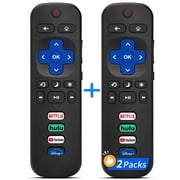 Pack of 2Replacement for Roku -TV-Remote-Contorl Compatible for TCL Roku/Hisense Roku/Onn Roku/Philips Roku Smart TVsNot for Roku Stick and Box