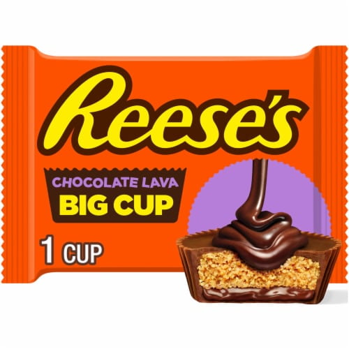 Pack of 2 - REESE'S Big Cup Chocolate Lava Milk Chocolate Peanut Butter Cups Candy Pack 1.4 oz Packaging May Vary