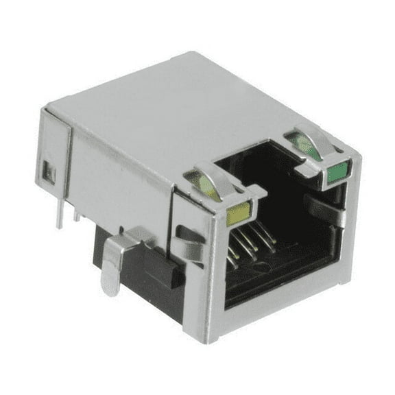 Pack of 2 RJE72-188-1411 Jack Modular Connector 8p8c (RJ45, Ethernet) 90? Angle (Right) Shielded, EMI Finger Cat5e :RoHS