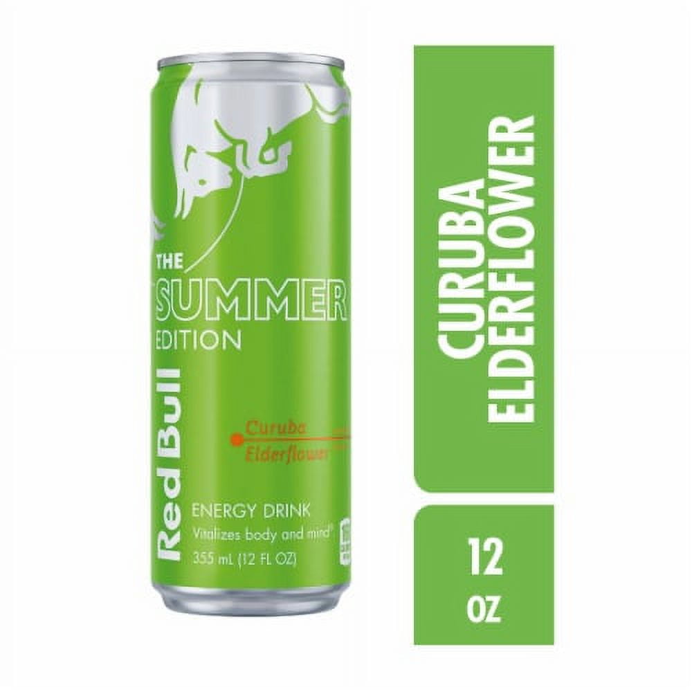 Pack of 2 - Red Bull Green Edition Curuba Elderflower Energy Drink 12 fl oz