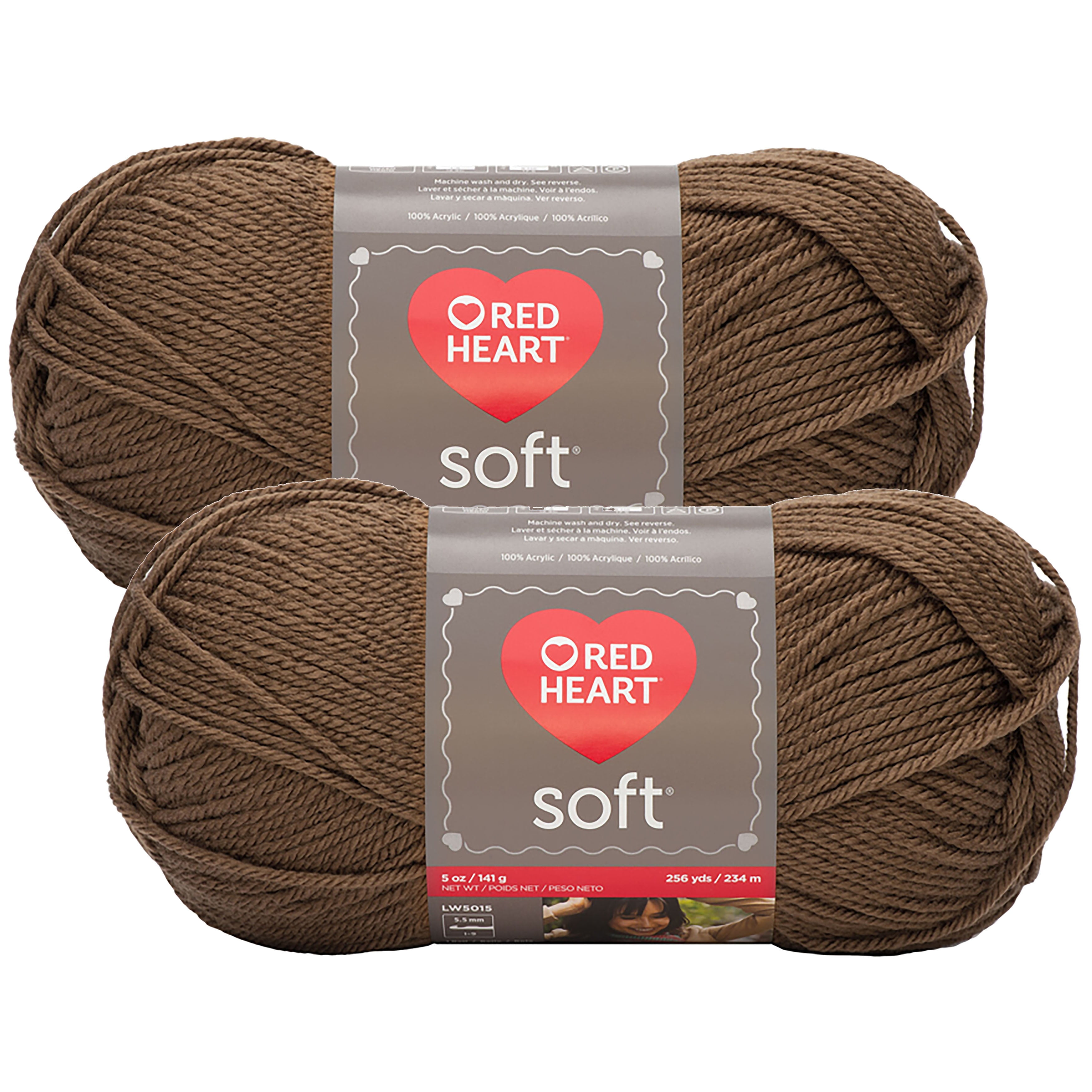 (Pack of 2) Red Heart Soft Yarn-Toast