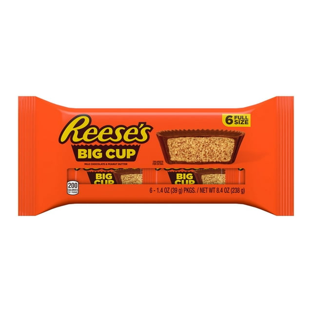Pack of 2 Reese's Peanut Butter Big Cups, 6 pk (Package May Vary)
