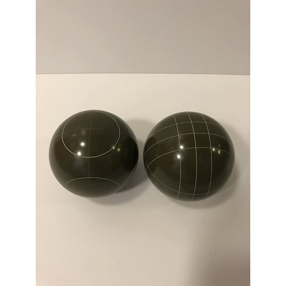 Pack of 2 - Replacement Bocce Balls - 107mm - Olive Brown with 2 Different Scoring Patterns